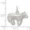 Sterling Silver Wolf Charm Pendant Animal Jewelry 18mm x 23mm